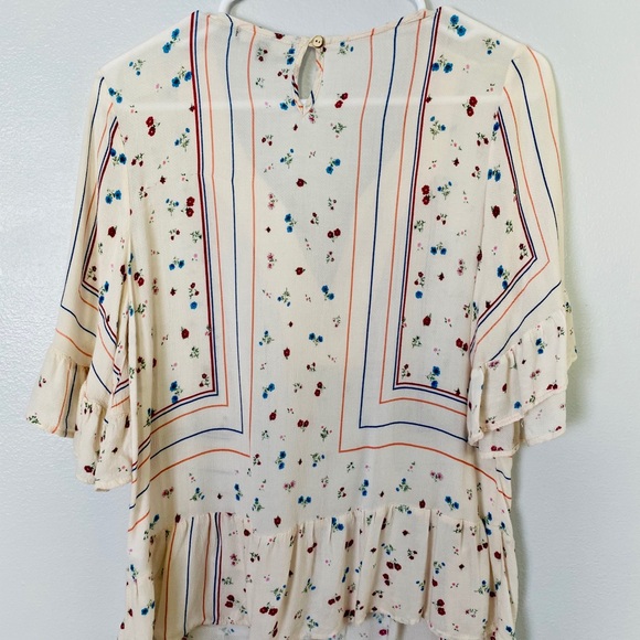 Wit & Wisdom BOHO Bell Sleeves Floral Top Small - Picture 10 of 14